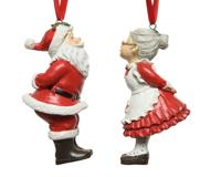 Kerstman poly l5b5h10cm rood a2 - Decoris