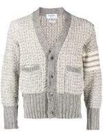 Thom Browne cardigan chiné à 4 bandes signature - Gris
