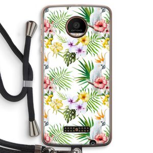 Gele kuif: Motorola Moto Z Force Transparant Hoesje met koord