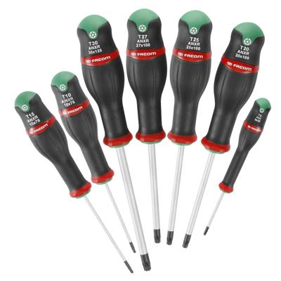 Facom Set van 7 schroevendraaiers Torx en resistorx - ATXR.J7PB