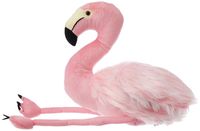 Roze knuffel flamingo 30 cm   - - thumbnail