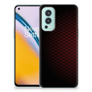 OnePlus Nord 2 5G TPU bumper Geruit Rood