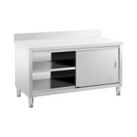 RVS werkkast - ECO - 150 x 70 cm - 600 kg - achterwand - Royal Catering