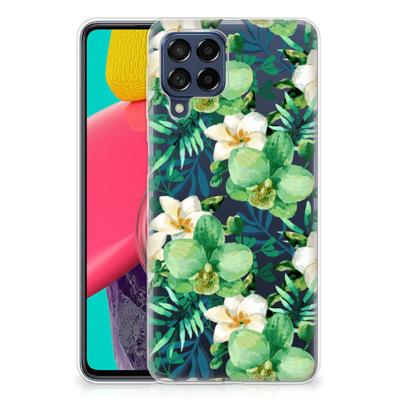Samsung Galaxy M53 | TPU Case | Orchidee Groen Samsung Galaxy M53 | TPU Case | Orchidee Groen