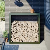 VidaXL Haardhoutrek 100x40x100 cm staal groen