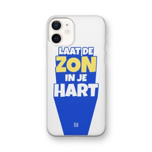 Laat de zon in je hart: iPhone 12 mini Transparant Hoesje
