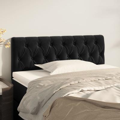 Hoofdbord 90x7x78/88 cm fluweel zwart