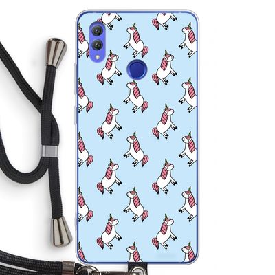 Eenhoorns overal: Honor Note 10 Transparant Hoesje met koord