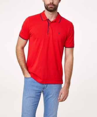 Pierre Cardin Heren Poloshirt Rood Air Touch Modern Fit