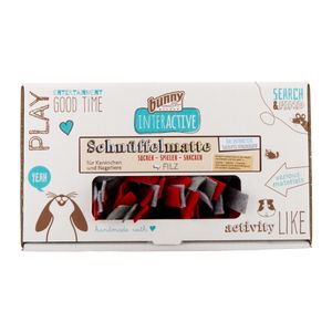 Bunny Nature Interactive Snuffelmat Vilt - Grijs/Rood