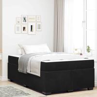 Bedframe met matras met matras Zwart 120 x 200 cm Fluweel