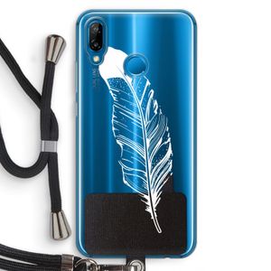 Pluim: Huawei P20 Lite Transparant Hoesje met koord