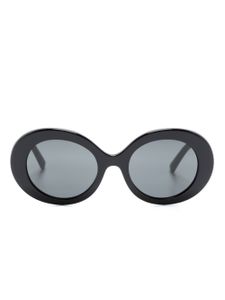 Dolce & Gabbana Eyewear lunettes de soleil CC à monture ovale - Noir