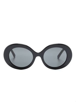 Dolce & Gabbana Eyewear lunettes de soleil CC à monture ovale - Noir