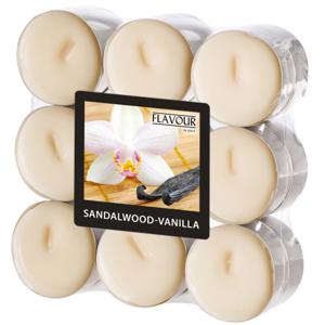 Geur theelichtjes/waxinelichtjes - 18x - Sandalwood-Vanilla aroma - 4,5 branduren