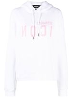 DSQUARED2 hoodie à logo Icon imprimé - Blanc