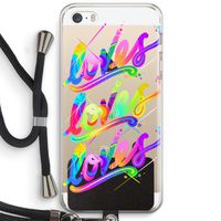 Loves: iPhone 5 / 5S / SE Transparant Hoesje met koord