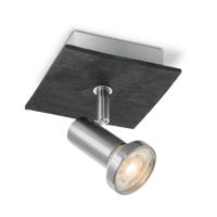 Wandspot Stone - dimbaar - geborsteld staal Wandspot Stone - dimbaar - geborsteld staal