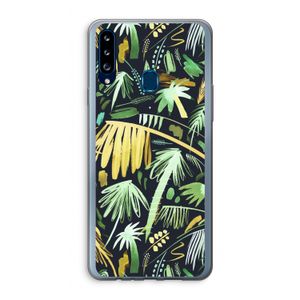 Tropical Palms Dark: Samsung Galaxy A20s Transparant Hoesje