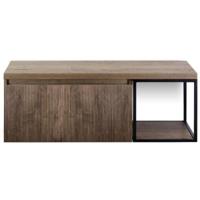 Frozen 3D Badmeubelset 120 cm - Greeplijst in Kleur - Zwart Frame - Wastafelbovenblad Charleston