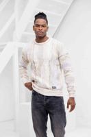 Carlo Colucci C10802 151 Sweater Heren - Maat S - Kleur: BeigeWitBlauw | Soccerfanshop