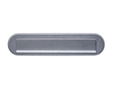 Intersteel Brievenbus ovaal met klep en regenrand getrommeld RVS