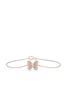 De Beers Jewellers bracelet Portrait of Nature Butterfly en or blanc 18ct pavé de diamants - Rose