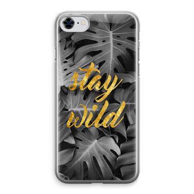 Stay wild: iPhone 8 Transparant Hoesje