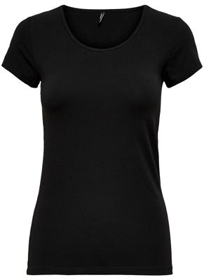 Only 15205059 Onllive Love Life S/s O-neck Top T-shirt Korte Mouw Black 15205059