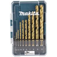 Makita D-72849 Spiraalboorset 1 mm, 2 mm, 3 mm, 4 mm, 5 mm, 6 mm, 7 mm, 8 mm, 9 mm, 10 mm 1 stuk(s)
