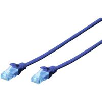 Digitus DK-1512-030/B RJ45 Netwerkkabel, patchkabel CAT 5e U/UTP 3.00 m Blauw Verdraaide paren 1 stuk(s) - thumbnail