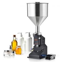 VEVOR 5-50ml vulmachine Handmatige vloeistofvulmachine Gemaakt van Food Grade 304 roestvrij staal Siliconen PTFE Compatibel met 500W luchtcompressor vulmachine voor het vullen van honingolie-essentie