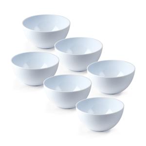 Plasticforte Schaaltjes - 6x stuks - kunststof - kommetjes - dessert/ontbijt - D14 x H6 cm - ivoor w