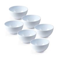 Plasticforte Schaaltjes - 6x stuks - kunststof - kommetjes - dessert/ontbijt - D14 x H6 cm - ivoor w