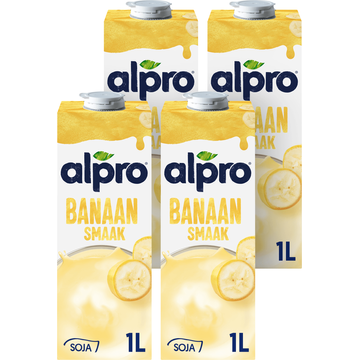 Alpro Sojadrink Banaan Houdbaar 4 x 1L bij Jumbo