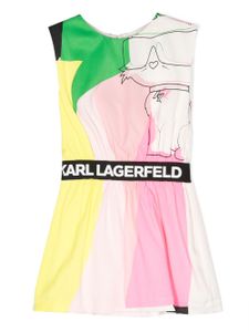 Karl Lagerfeld Kids robe sans manches à design colour block - Rose