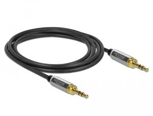 Delock 85786 Stereo Jack Kabel 3,5 mm 3-pins male naar male met schroefadapter 2 m