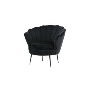 Svea - Rano fauteuil - velvet - zwart