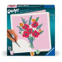 CreArt 20x20 cm Bouquet di papaveri, Tempo libero creativo, Adulto, Dipingi con i numeri, 25519, Ravensburger
