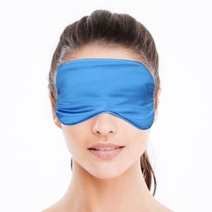 Luxe slaapmasker/ reismasker met zachte vulling blauw