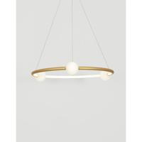 Lyora HanglampCelia goud met wit rond horizontaal - 9820600