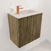 Toiletmeubel Mondiaz Joya Dlux | 40 cm | Meubelkleur Dusk | Faye wastafel Ostra Wasbak Rechts | 1 kraangat