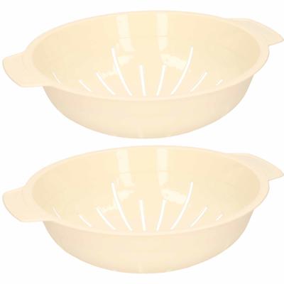 Kunststof stevig vergiet in het beige 30 x 25 x 8 cm laag model