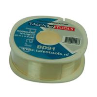 Talen Tools Binddraad - nylon - 25 m x 0,5 mm - transparant