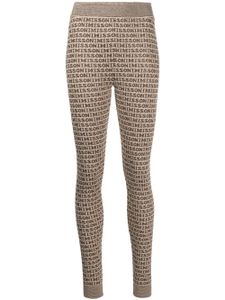 Missoni legging taille-haute à motif monogrammé - Marron