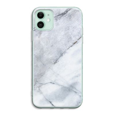 Witte marmer: iPhone 11 Transparant Hoesje