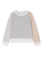 Eleventy Kids sweat en maille à col rond - Gris