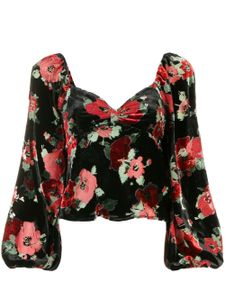 Rixo blouse Bridgette à encolure cœur - Noir