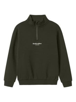 Name it winter sweater jongens - groen - regular fit, zip - NkmBrody