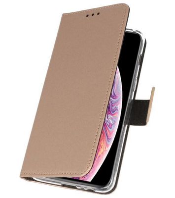 Bookwallet hoes - iPhone XS Max - Goud
